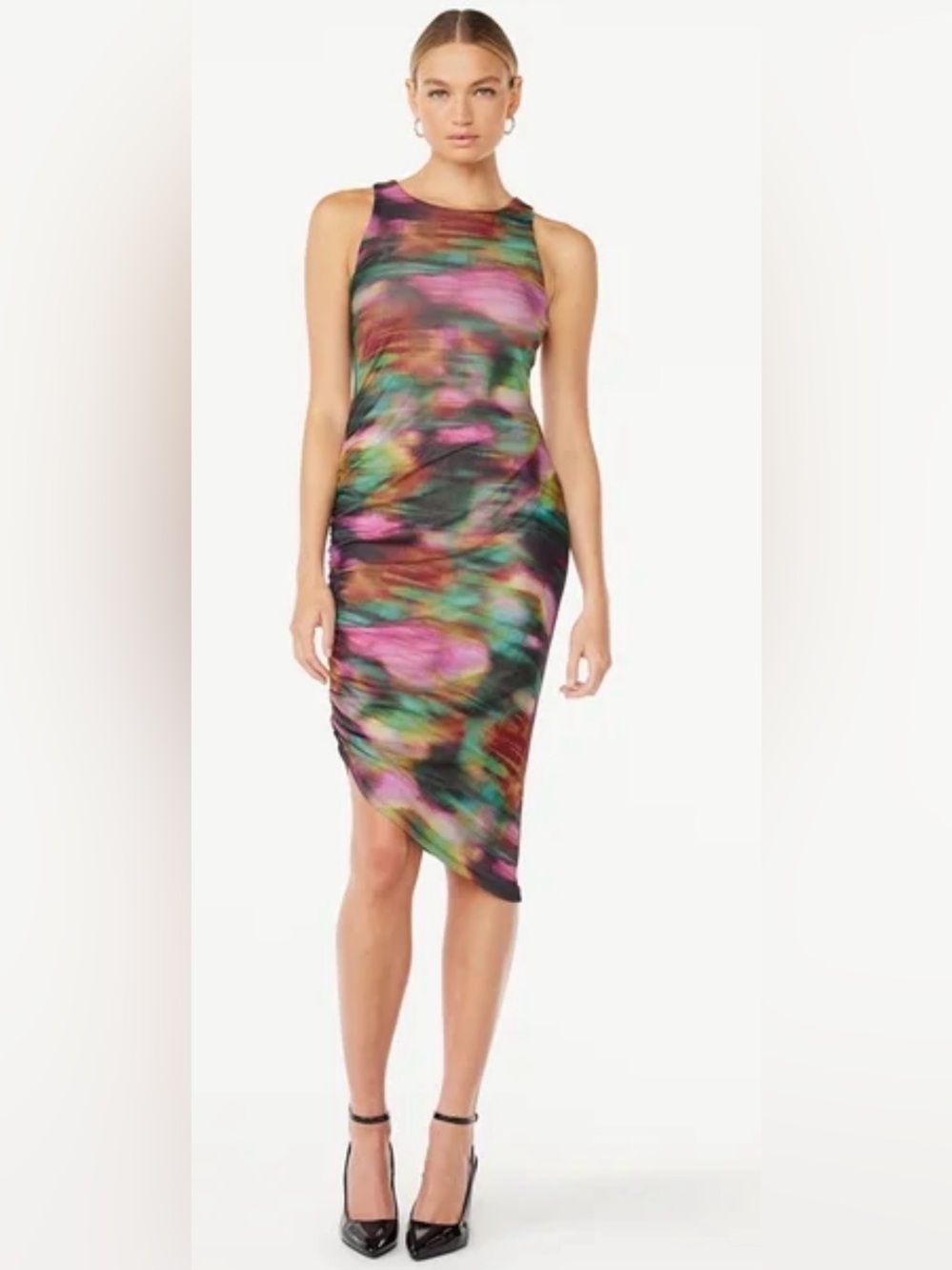 Asymmetrical Multicolor Bodycon Dress by Scoop size XL